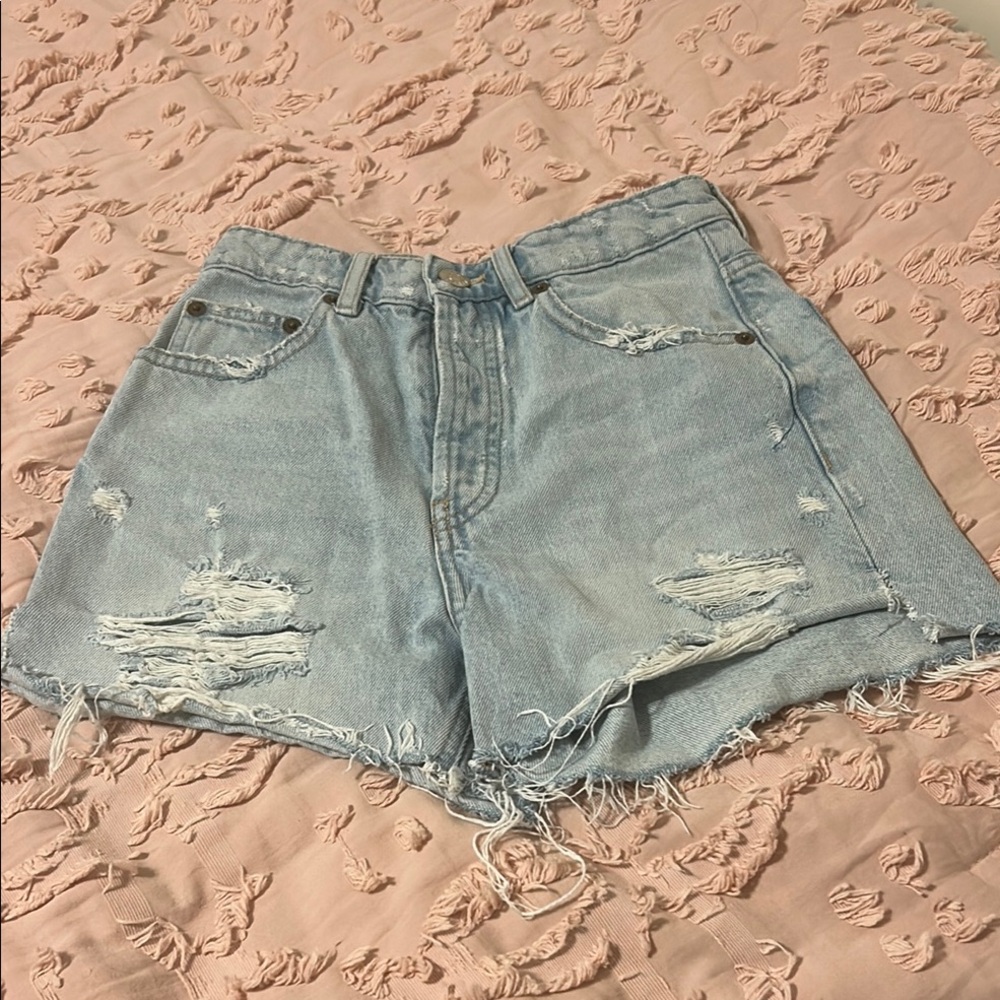 ZaraWomen's Distressed Denim Shorts Size 2